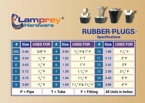 Miniatura 4 de #8 Invierno Plug Blow Thru con válvula Schrader para tubo de 1,5 pulgadas - LHBP8 (1)