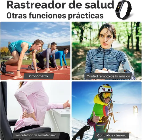 Miniatura 6 de Rastreador de actividad física con contador de pasos/calorías/cronómetro, rastreador de actividad, monitor de salud con monitor de frecuencia