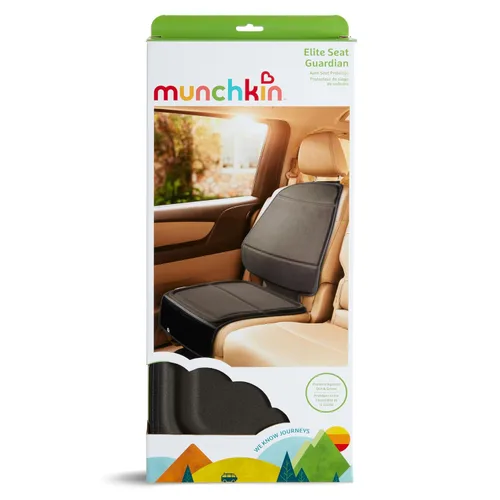 Miniatura 5 de Munchkin Protector de asiento de coche para niños, protector de asiento Elite con tela Grime Guard, gris oscuro