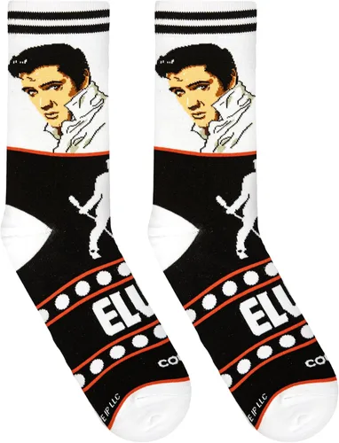 Miniatura 6 de Odd Sox, Elvis Presley, The King of Rock N Roll - Calcetines para hombre, divertidos regalos de coleccionista, Negro