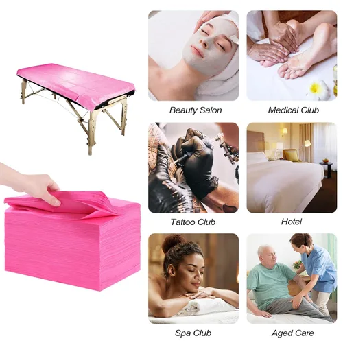 Miniatura 4 de 100 sábanas para mesa de masaje, 31 x 71 pulgadas, impermeables, desechables, de tela no tejida, funda protectora transpirable para terapia