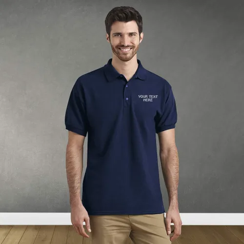 Miniatura 6 de Camisetas de golf de manga corta de algodón con texto personalizado para hombre