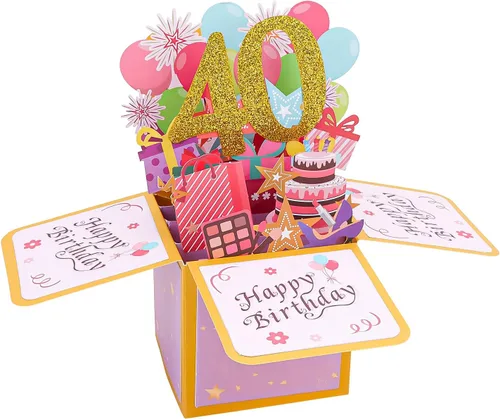 Miniatura 12 de CIEHER Tarjeta desplegable de cumpleaños número 13 para adolescentes, tarjeta de felicitación 3D única, regalos de cumpleaños para niñas y niños