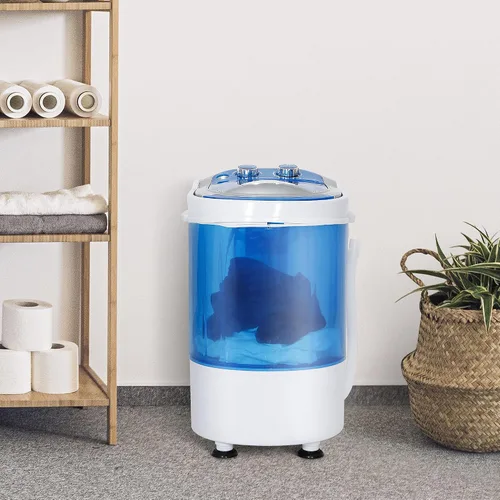 Miniatura 4 de Mini Lavadora Portátil, Pequeña Lavadora Compacta de 4.4 libras de Capacidad con Cesta de Ciclo de Centrifugado y Manguera de Drenaje Lavadora