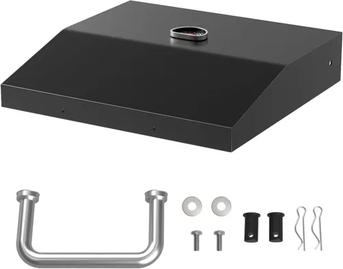 Miniatura 5 de Tapa con bisagras mejorada para Blackstone de 17 pulgadas 1832 Adventure Ready, tapa de plancha para parrilla 1832, tapa dura de plancha