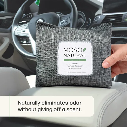 Miniatura 2 de Moso Natural Ambientador y desodorante para automóvil, absorbente de olores de carbón de bambú de larga duración, eliminador de olores no tóxico