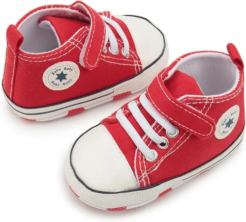 Miniatura 64 de KIDSUN zapatos deportivos altos hasta el tobillo para bebés, niños y niñas con suela antideslizante, suaves, para recién nacidos, zapatos