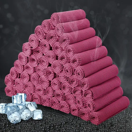 Miniatura 31 de Honoson Toalla de enfriamiento a granel – Toallas frescas para cuello y cara, microfibra transpirable y deportiva para gimnasio, yoga, viajes, Azul