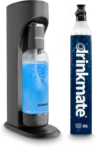 Drinkmate OmniFizz Fabricador de Bebidas Gaseosas Paquete de CO2 - Máquina Gasificadora de Agua/Soda que Carbonata Cualquier Bebida - Incluye 1