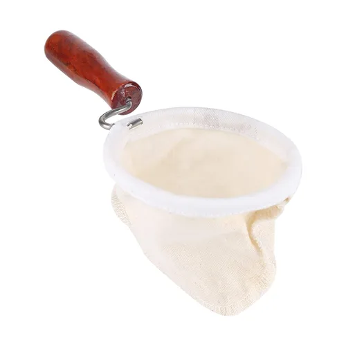 Miniatura 6 de Filtro de café, "tela de franela lavable reutilizable hecha a mano filtro de café colador con mango de madera para café de goteo a mano, tela se