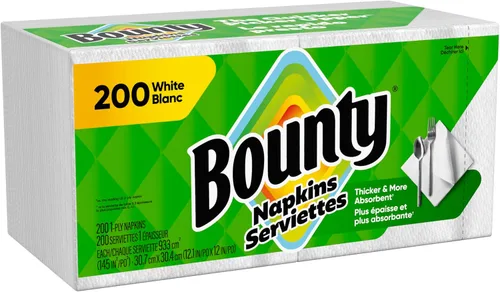 Miniatura 9 de Bounty Servilletas de papel, blancas, 200 unidades, el embalaje puede variar