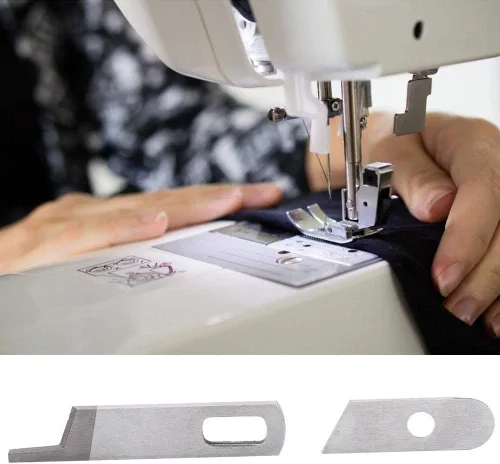 Miniatura 8 de Juego de 2 cuchillas de máquina de coser multifunción Overlocker superior y cuchillo inferior para cantante Elna SERGER modelos T-3 T-33 T-34 T-34
