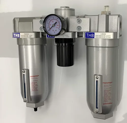 Miniatura 4 de Regulador de filtro de combinación de 3 etapas con clasificación industrial resistente, lubricador de línea de aire, filtro de partículas, trampa