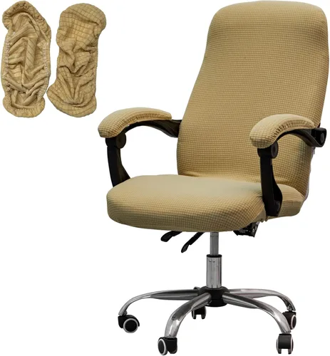 Miniatura 21 de Melaluxe Funda para silla de oficina con fundas para reposabrazos, funda elástica universal para silla de escritorio, fundas para silla