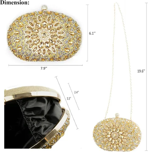 Miniatura 4 de Ofuleo Women's Handbag Evening Bag Clutch Purse for Wedding Party Prom Weekend Cocktail Homecoming GIfts for Women