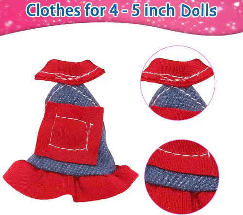 Miniatura 5 de BARWA Ropa de muñeca de 4 pulgadas, ropa de moda para muñecas de 4 y 5 pulgadas