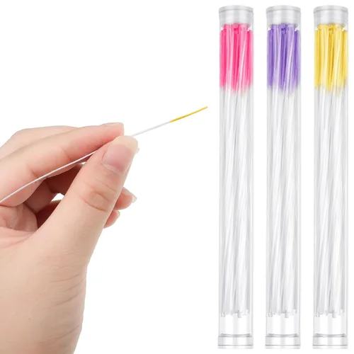 Miniatura 7 de Maitys 180 piezas de limpiador para agujeros de aretes, limpiador de perforaciones con hilo dental, fragancia de rosa para eliminar olores, cuidado