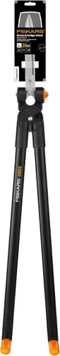 Miniatura 7 de Fiskars PowerLever 1001565 - Tijeras multifuncionales para setos y césped, alcance de hasta 8.2 ft, color negro/naranja