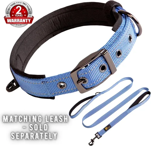 Miniatura 7 de ADITYNA Collares para perros pequeños, acolchados, de neopreno suave, ultra cómodos, reflectantes, resistentes, color azul
