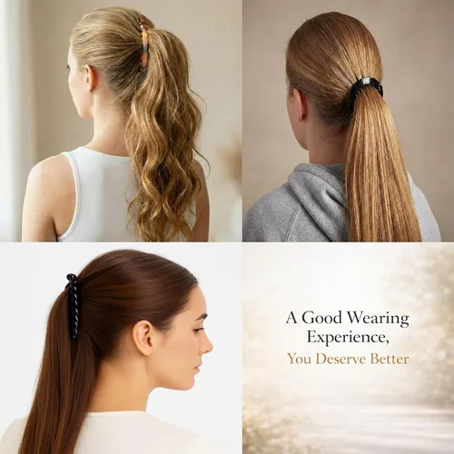Miniatura 6 de Chuangdi 12 pinzas de plátano para mujer, pinzas clásicas para el cabello con doble peineta, cola de pez grande, soporte para cola de caballo