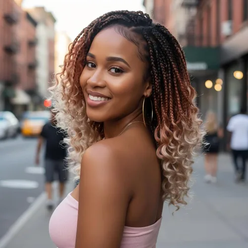 Miniatura 21 de Fulcrum - Trenzas de ganchillo estilo diosa de 14 pulgadas, 9 paquetes de trenzas bohemias de ganchillo para mujeres, trenzas de ganchillo bohemias