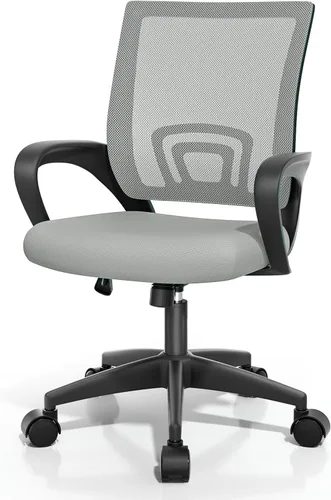 Miniatura 31 de Magshion Silla ergonómica de escritorio de oficina, silla de computadora de malla con respaldo medio, silla giratoria con respaldo transpirable