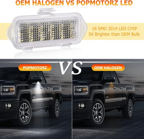 Miniatura 2 de POPMOTORZ Luces LED para espejo lateral para Chevy Silverado GMC Sierra 1500 2500,1500 Classic, GMC Yukon/Yukon XL, Chevy Tahoe/Suburban/Avalanche