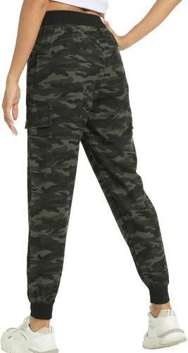Miniatura 4 de Kcutteyg - Pantalones deportivos de cintura alta con bolsillos para mujer, pantalones deportivos suaves para descanso, correr y entrenamiento