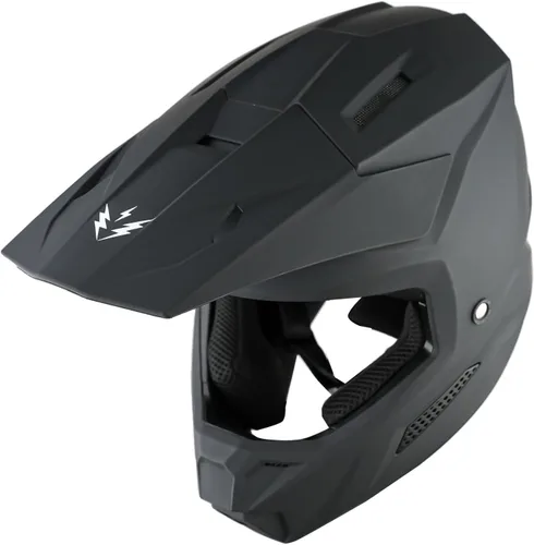Miniatura 7 de 1Storm - Casco de motocross para jóvenes, ATV, BMX, MX, motocicleta todoterreno, kart, patinetas, multideportes, para niños, color negro mate +