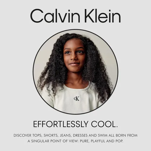 Miniatura 4 de Calvin Klein Pantalones cortos de mezclilla elásticos para niña