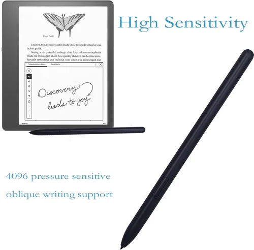 Miniatura 3 de Lápiz capacitivo negro de repuesto para Kindle Scribe, sensibilidad a la presión 4096, bolígrafo EMR de absorción magnética para escritura digital