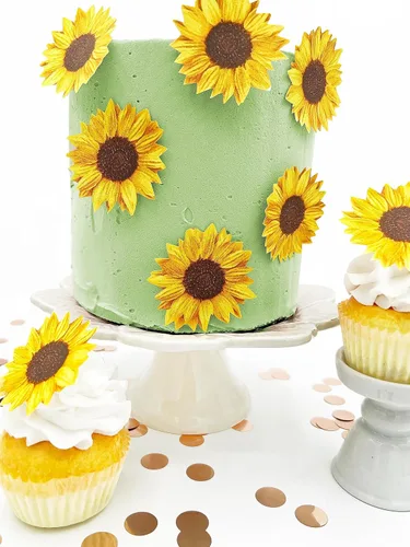 Miniatura 17 de Sugar Robot - Flores comestibles de amapola - Tamaño pequeño - Decoraciones comestibles para tartas de flores - Hecho a mano - Hecho en los Estados