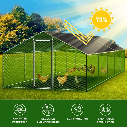 Miniatura 2 de Invernadero vegetal – Tela de sombra – con ojales de 12 x 20 pies, 70% cubierta de jardín para plantas, protección contra el calor, toldo al aire