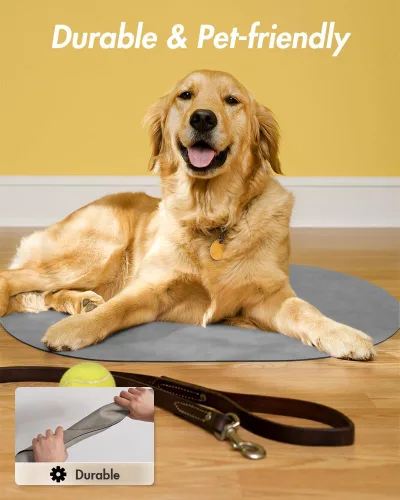 Miniatura 6 de Tapete absorbente de agua para perros, tapete para comida y agua, tapete de alimentación de mascotas de secado rápido, tapete de comida para perros
