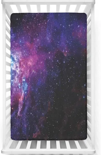 Miniatura 10 de Sábana bajera ajustable para cuna con temática navideña, sábana bajera estándar para cuna para niños y niñas, 52 x 28 pulgadas, multicolor