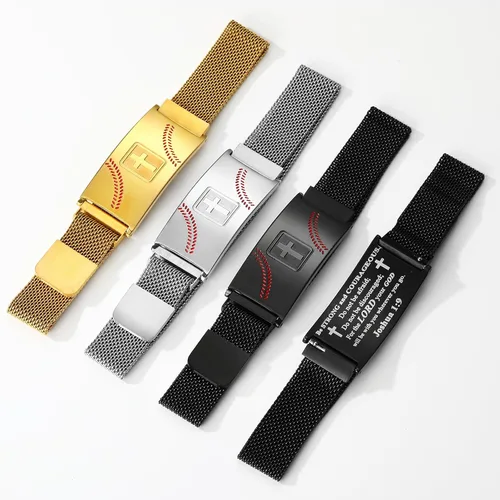 Miniatura 4 de Regalos de graduación, pulsera de fútbol, fútbol, baloncesto, béisbol, regalos de pulsera, pulseras de cruz de fe para hombres, bautismo, primera