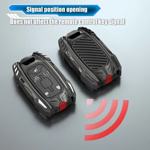 Miniatura 5 de Egreat Funda para llavero de aleación de zinc para GMC Sierra, Chevy Silverado 1500 2500HD 3500HD 2023 2022 2021 2020 2019, funda para llavero