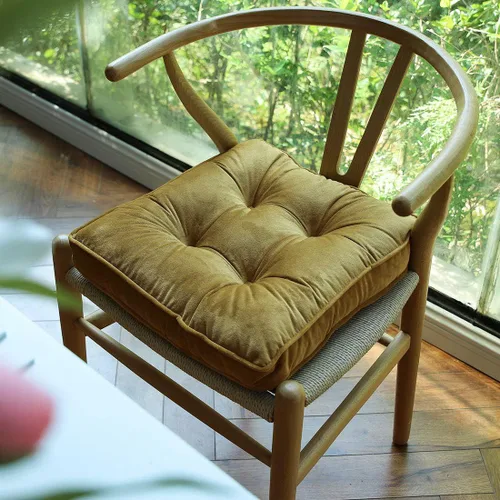 Miniatura 14 de vctops Cojines de silla navideños rojos de terciopelo suave con lazos, cómodo cojín sólido para sillas de comedor, sillas de oficina, pisos
