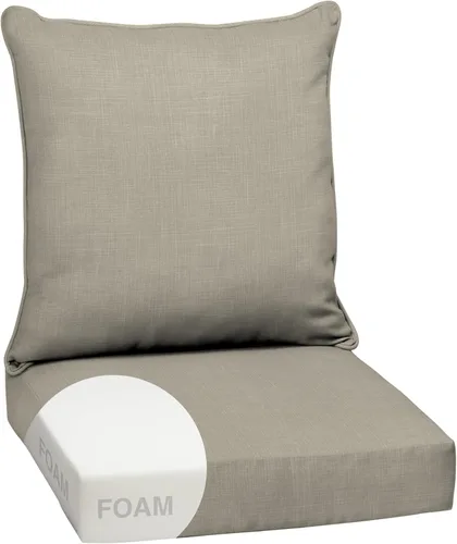 Miniatura 119 de Arden Outdoor Deep Seat Cushion Set, 24 x 24 pulgadas, Cojín para patio resistente al clima, a la lluvia y a la decoloración para silla, sofá y sofá