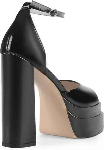 Miniatura 6 de ANN CREEK Zapatos de tacón grueso con plataforma para mujer con plantilla acolchada suave, cómodos y a la moda