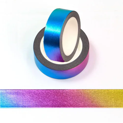 Miniatura 9 de Cinta Washi de lámina, juego de 2 rollos de 15 mm x 10 m (5/8" x 393 pulgadas) Cinta Washi, cinta adhesiva para manualidades, suministros de cinta