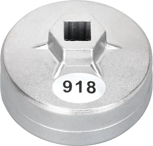 Llave de filtro de aceite de 74 mm: Herramienta de eliminación de filtro de aceite de 15 flautas Compatible con filtro de aceite AC Delco PF63/PF64