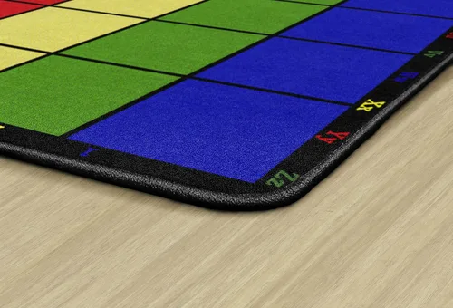 Miniatura 5 de Alfombra Flagship Carpets, para sentarse, con rejilla, de aprendizaje, bordeada con coloridas letras y números, escuela infantil. Azul, verde