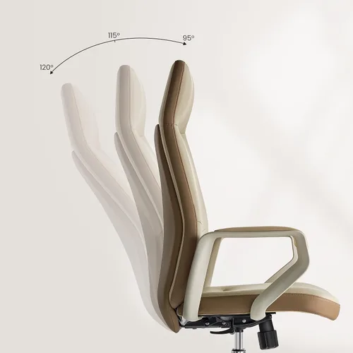 Miniatura 4 de EUREKA ERGONOMIC Clara - Silla de oficina ejecutiva, silla de trabajo de piel sintética, silla de escritorio giratoria de respaldo alto con soporte