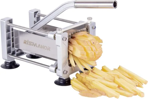 Rismonar - Cortador de patatas fritas de acero inoxidable con hoja de 1/2 pulgadas, 1/4 pulgadas, 3/8 pulgadas para zanahorias, pepinos, verduras