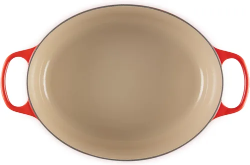 Miniatura 3 de Le Creuset Horno holandés ovalado de hierro fundido esmaltado, 9.5 cuartos de galón, Cereza Cerise