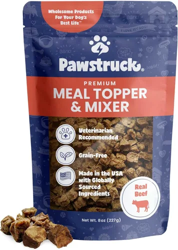 Pawstruck Alimentos para perros secos al aire recomendados por veterinarios para comedores quisquillosos, fabricados en Estados Unidos con carne de