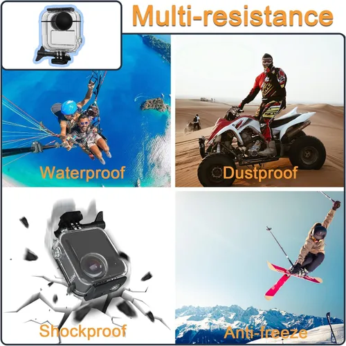 Miniatura 7 de Carcasa impermeable para GoPro MAX 360 con pantalla táctil, carcasa protectora de buceo subacuático con soporte para GoPro MAX360 Kit de accesorios