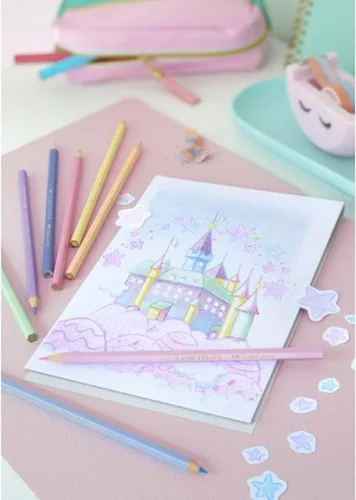 Miniatura 3 de Faber-Castell Lápices de colores pastel hexagonal caja de 10