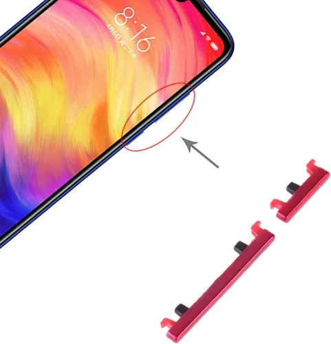 Huangyuchao Teléfono Accesorios Botón de encendido y botón de control de volumen para Xiaomi Redmi Note 7 Pro/Redmi Note 7 Reemplazo del teléfono